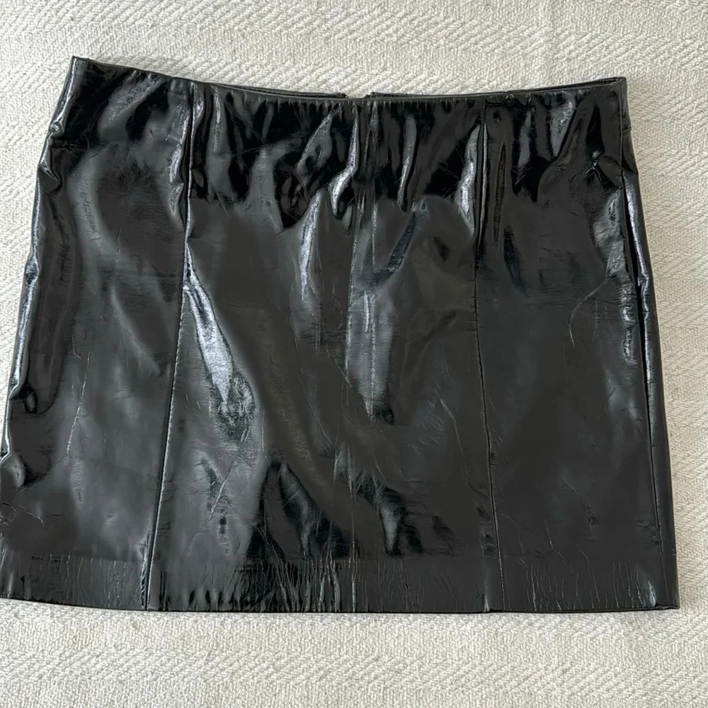 Topshop Shiny Patent Mini Skirt